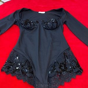Vintage Arlotta bodysuit with sequins